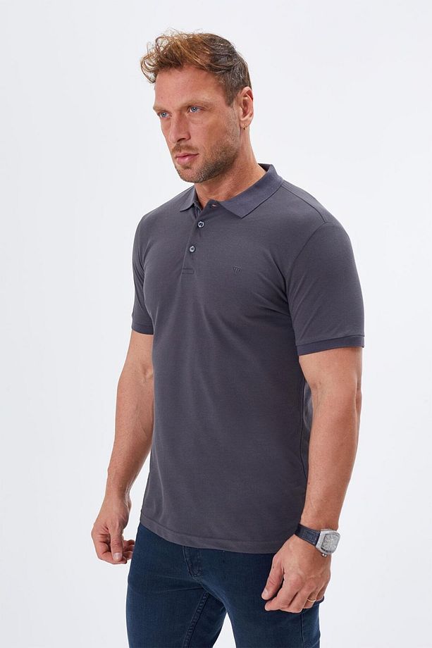 Regular Fit %100 Pamuk Polo Yaka Tişört-PE-3603 - 5