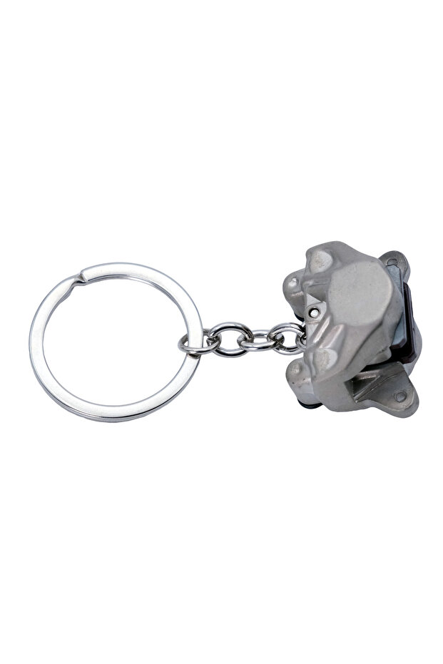 Auto Car Keychain Brake Pad Block Chrome
