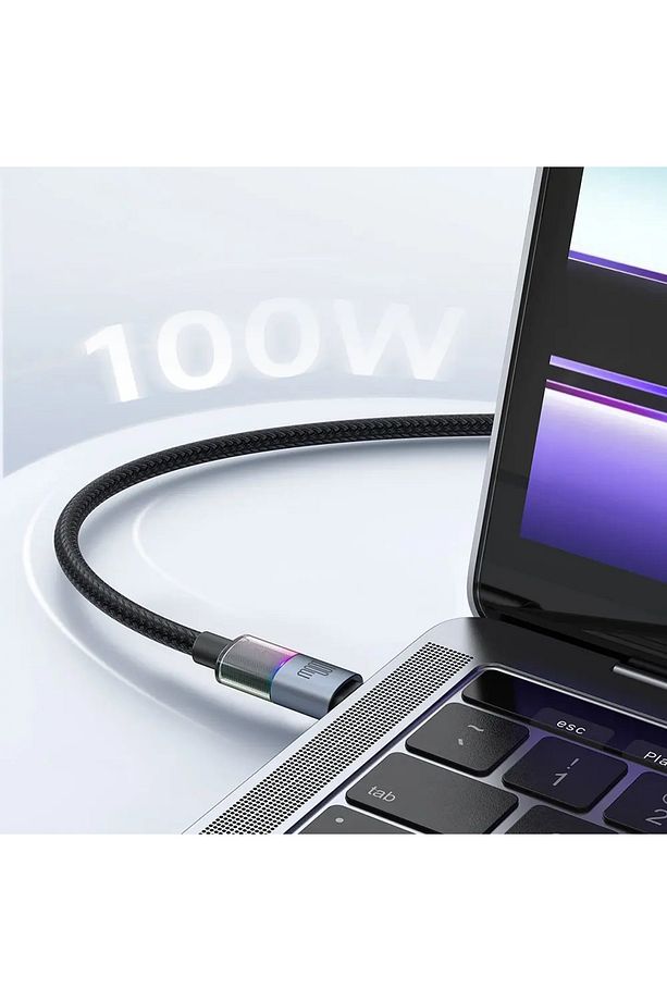 CA-8200 TYPE-C TO TYPE-C 7 Renkli LED Işıklı 100W 1.2M KABLO - 3