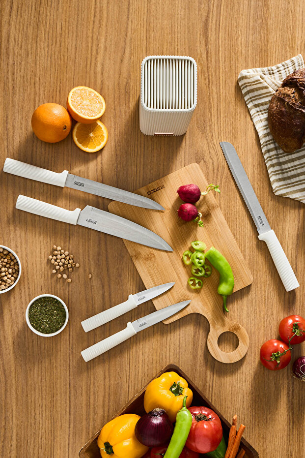 Massimo Line 6 Parça Bıçak Seti Krem - 3