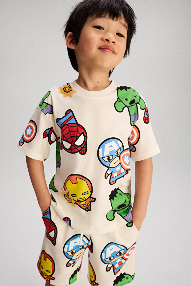 Baskılı Oversize Tişört - 1