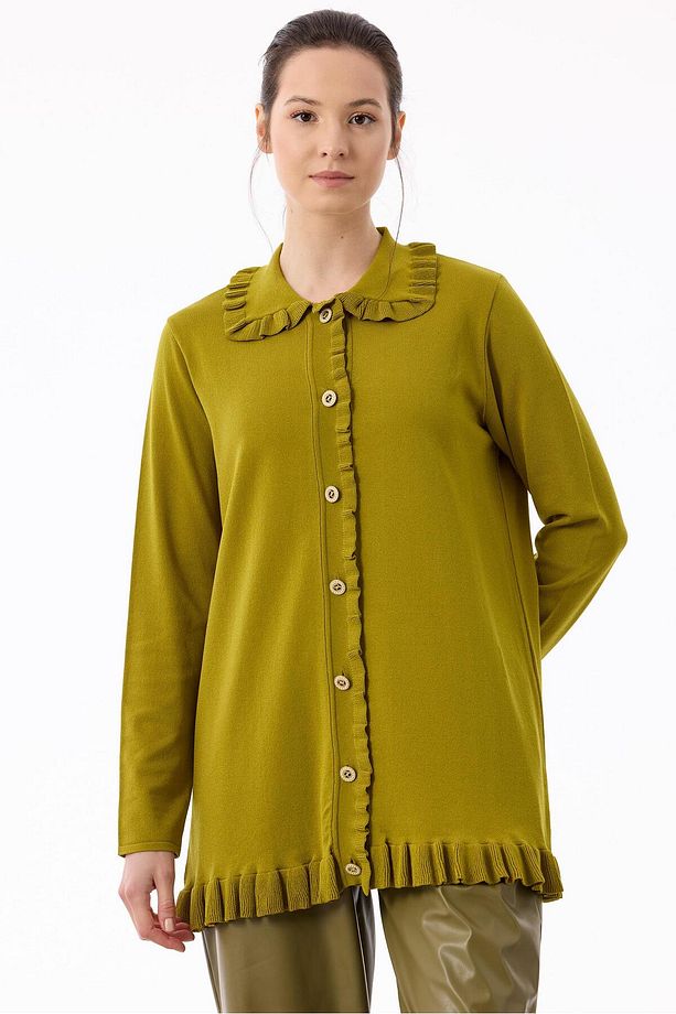 Fırfır Detaylı Rayon Hırka ASİT - 3