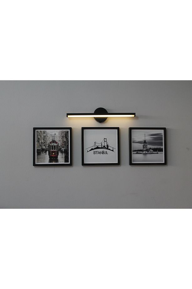 Sök Tak Kare Çerçeve Siyah Kendinden Resimli Ve Yapışkanlı Pilli Sarı Aplik Lamba 4 Li Set 21x21 - 4