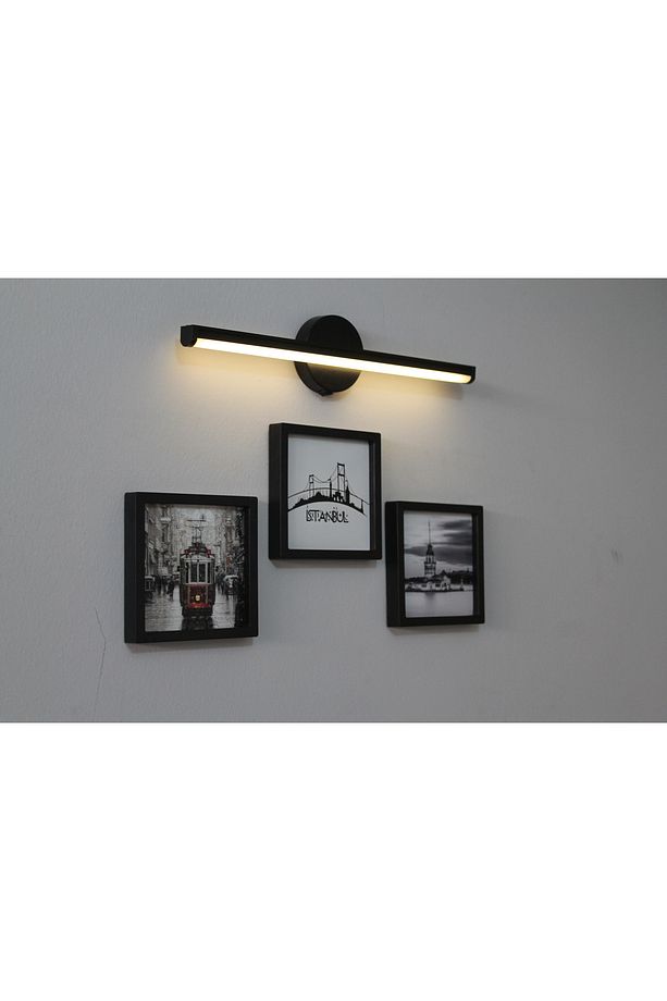 Sök Tak Kare Çerçeve Siyah Kendinden Resimli Ve Yapışkanlı Pilli Sarı Aplik Lamba4 Lü Set 14x14 - 2