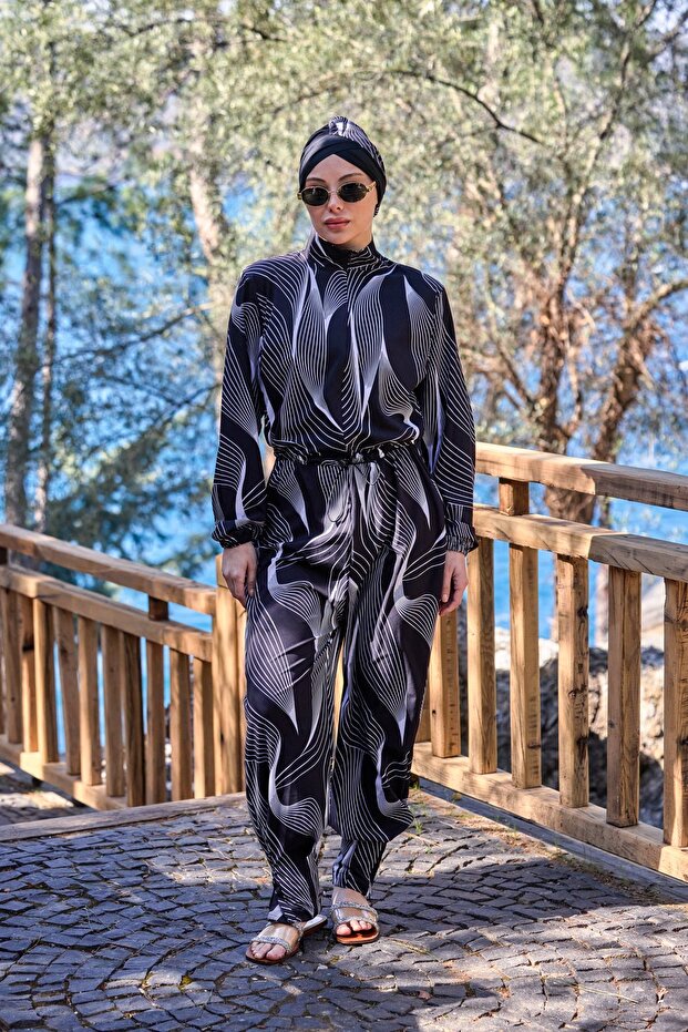 Luna Model Lycra Design Hijab Jumpsuit Swimsuit