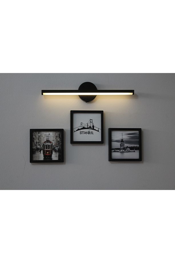 Sök Tak Kare Çerçeve Siyah Kendinden Resimli Ve Yapışkanlı Pilli Sarı Aplik Lamba4 Lü Set 14x14 - 3