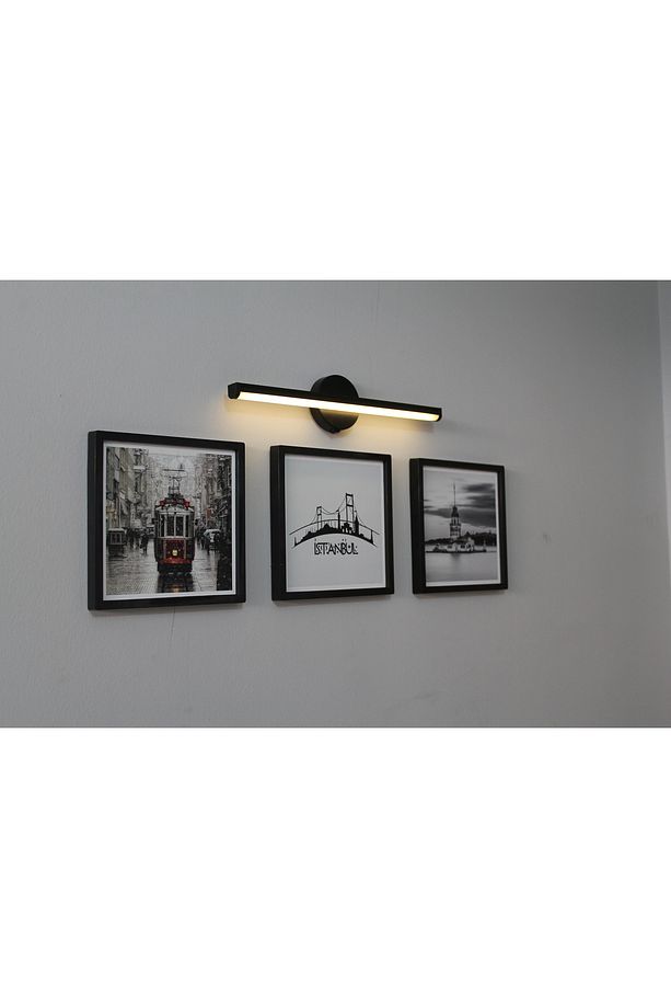Sök Tak Kare Çerçeve Siyah Kendinden Resimli Ve Yapışkanlı Pilli Sarı Aplik Lamba 4 Li Set 21x21 - 1
