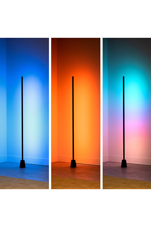 Gradient Zemin Lambası - Siyah (140 cm) - 5