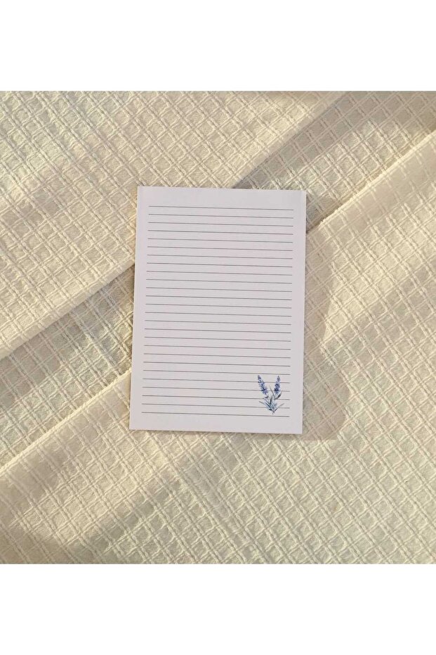 A5 Lavanta Desenli Notepad, Memopad,Not Defteri, Not Kağıdı - 1