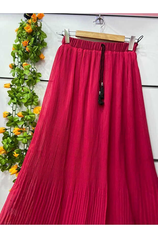 Piliseli şifon etek - 3