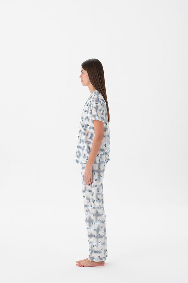 Pijama Kısa Kol Gömlek Pijama Tk. - 3