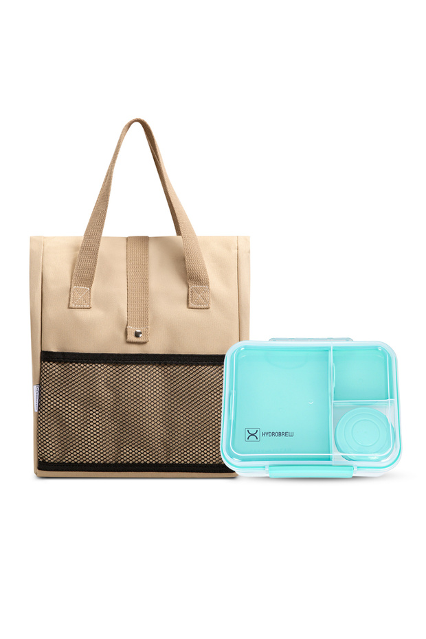 3/4/5 Convertible 1650ml Bento Lunch Box w/ Lunch Bag-Green