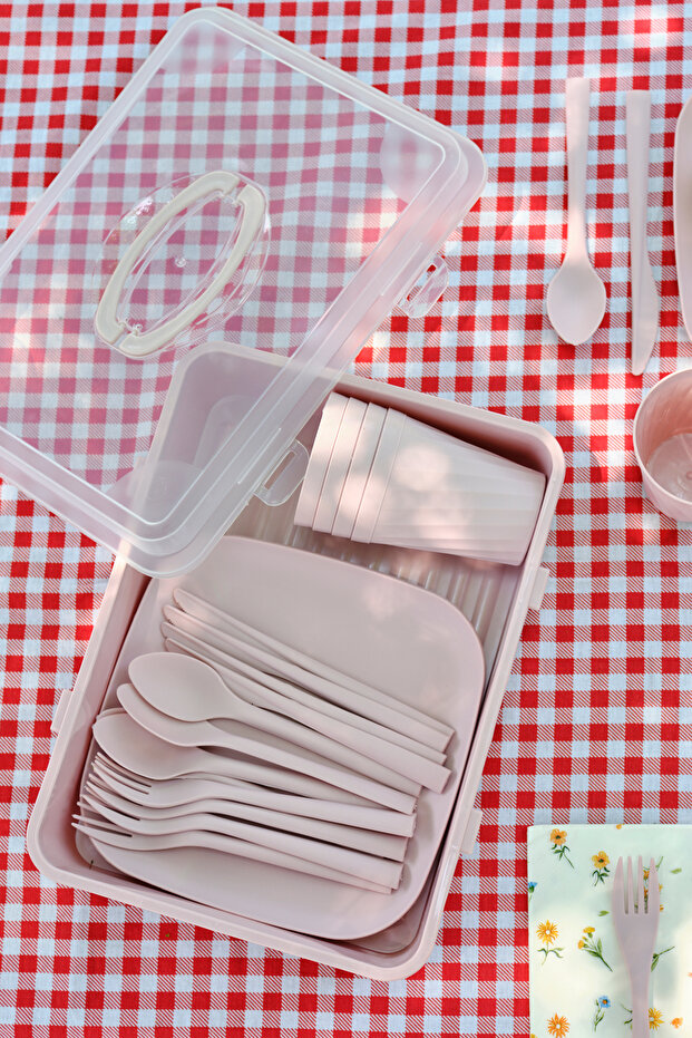 Container Rocca 32 Parça Piknik Seti Pembe - 5