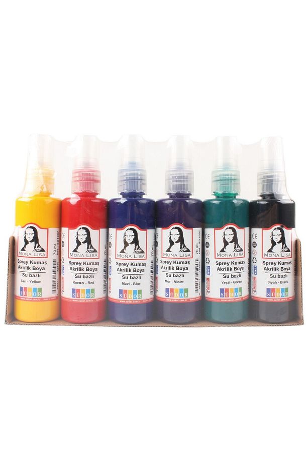 Sprey Akrilik 6x70ml Kumaş Boyası - 1