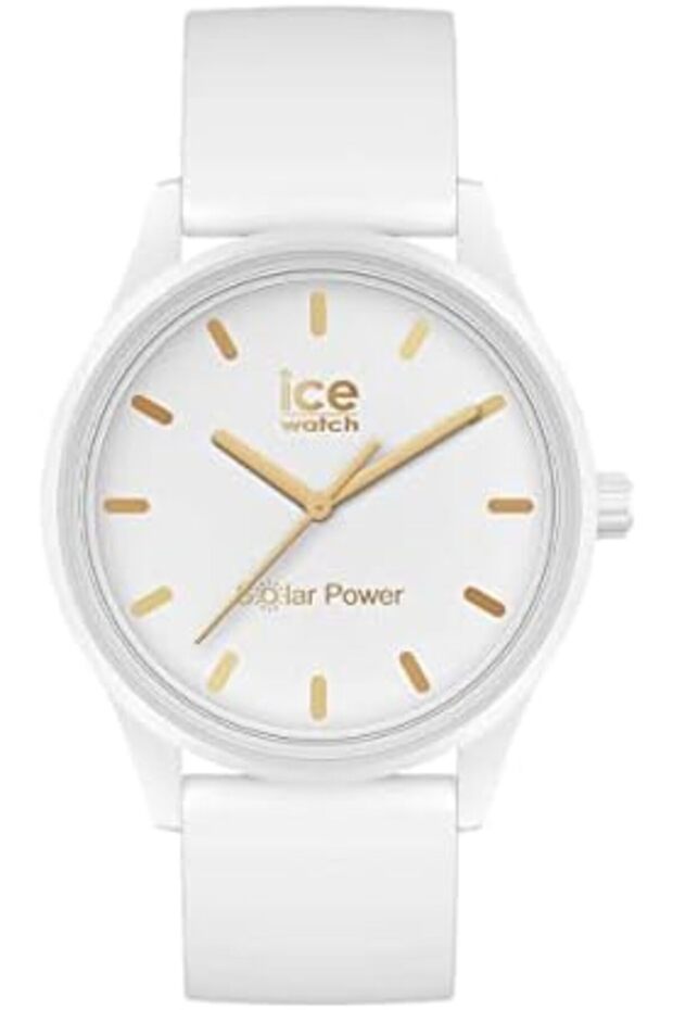ICE-WATCH - Ice Solar Power White Gold - White Women's Wristwatch with Silicone Strap