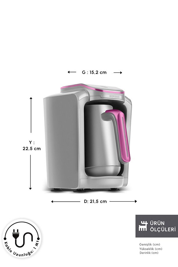 Hatır Neo Türk Kahve Makinesi Raspberry Pink - 2