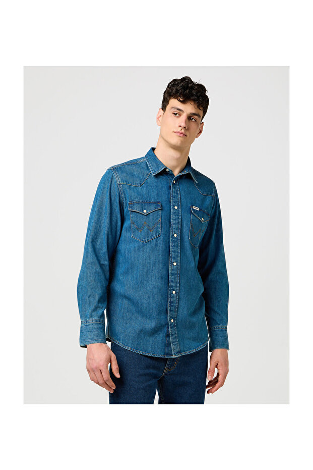 WESTERN-HEMD OLIVE BREEZE - 9