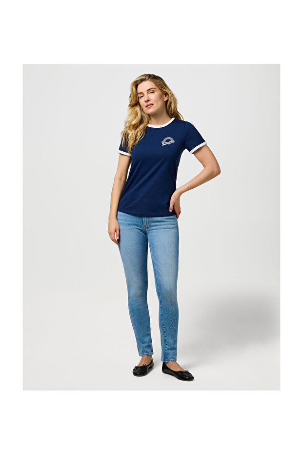 TRIČKO RINGER, MODRÉ (NAVY) - 6