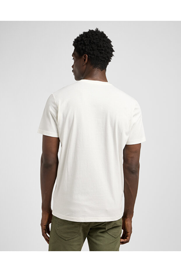 REGULAR SMALL LOGO TEE ECRU - 2