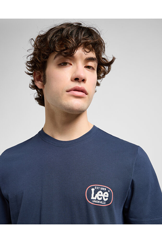 REGULAR SMALL LOGO TEE MOOD INDIGO - 3