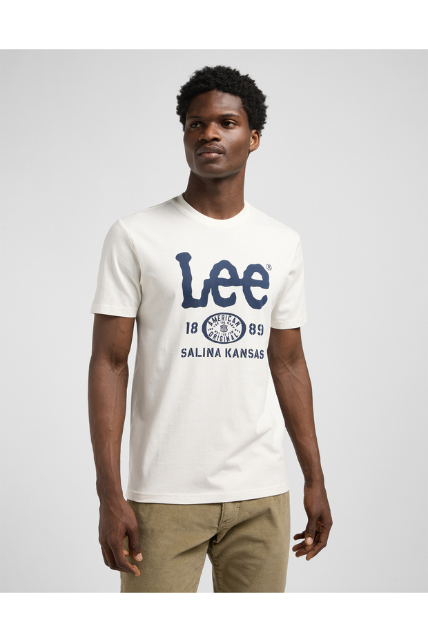 REGULAR BIG LOGO TEE ECRU - 1