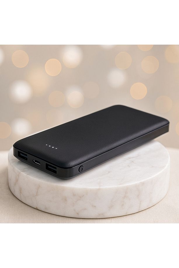 DCA0013-B 10000 mAh Slim Taşınabilir Powerbank  , 2xUSB Çıkış ,  Kompakt Tasarım ,Siyah - 2