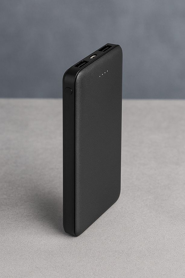 DCA0013-B 10000 mAh Slim Taşınabilir Powerbank  , 2xUSB Çıkış ,  Kompakt Tasarım ,Siyah - 1