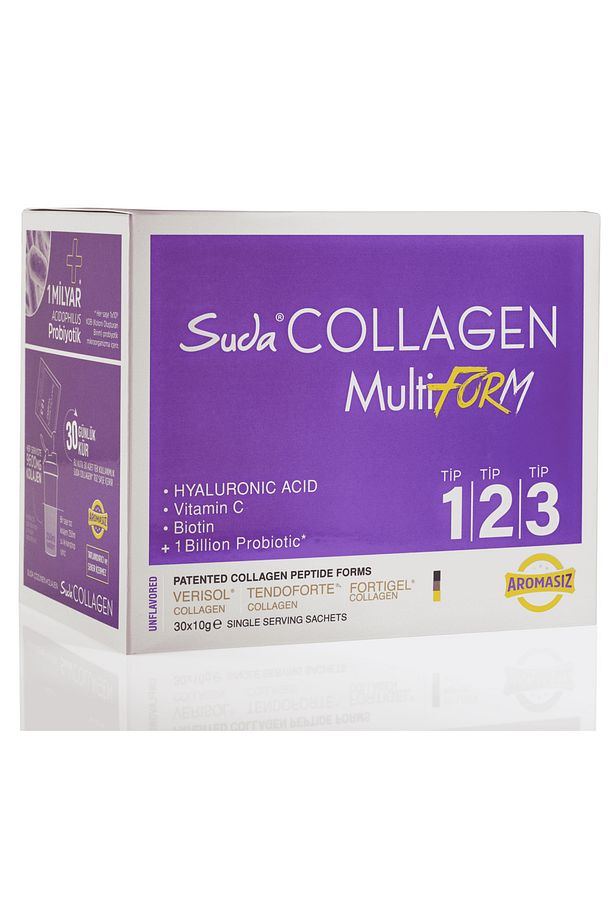 Multiform Tip I, II, III Patentli Kolajen+Probiyotik,HyaluronikAsit,VitC+Biotin Aromasız 10gx30 saşe - 1