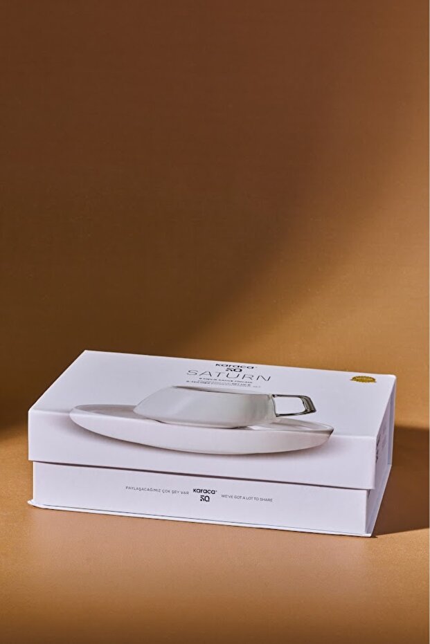 Σετ 12 τεμαχίων πορσελάνινες κούπες espresso Τουρκικού Καφέ για 6 άτομα, 100ml, λευκό και ασημί χρώμα - 6