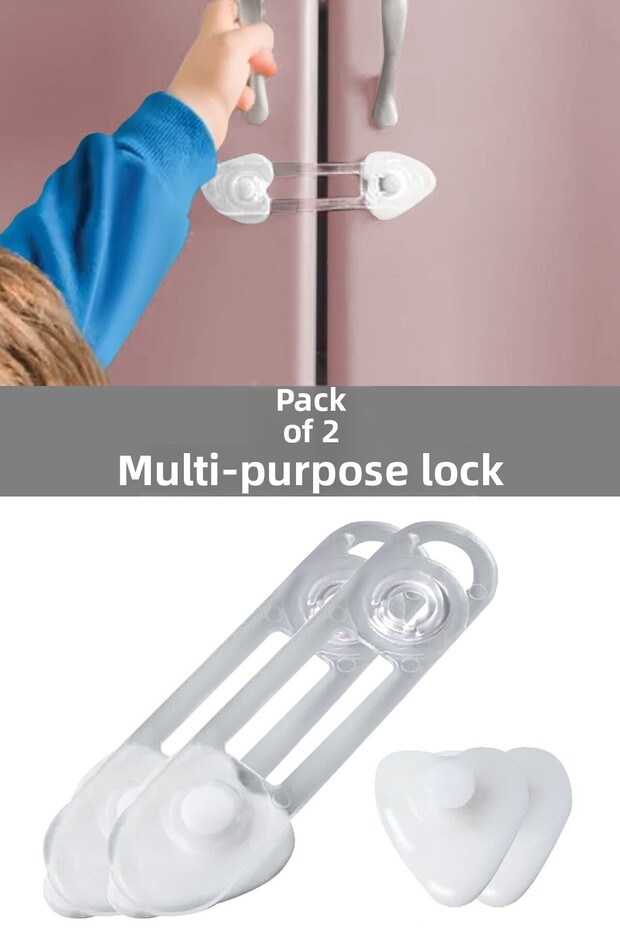 2 Pcs Mini Cabinet Door And Drawer Lock - Baby Child Safety Security Safety Protection Multipurpose Lock