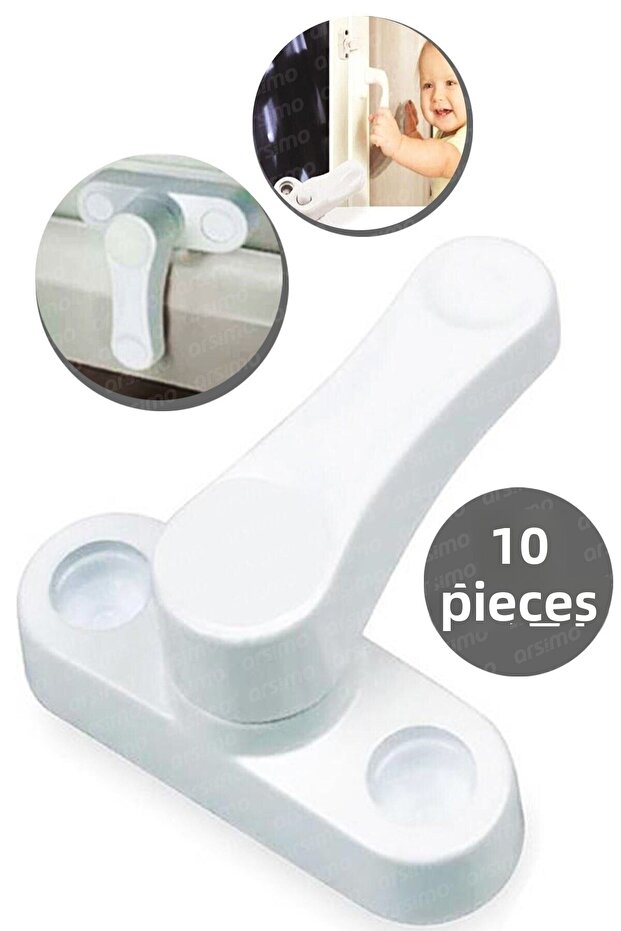 10 Pieces Door Window Safety Lock Protection Lock Pvc Lock Child Window Lock For Pimapen Pvc