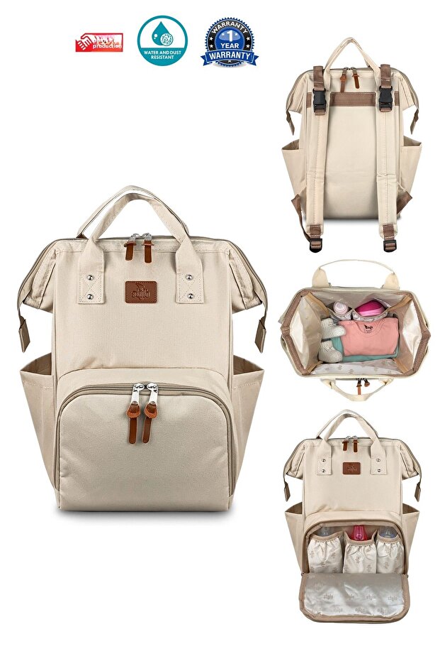 Paris Women's and Mother Baby Care Backpack-Beige