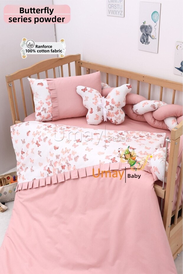 Baby Bedding Set, Knitted Protector, Bed Sheet - 100% Cotton