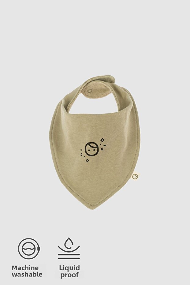 Liquid Proof Scarf Apron Khaki Organic Cotton Planet Gusto Printed