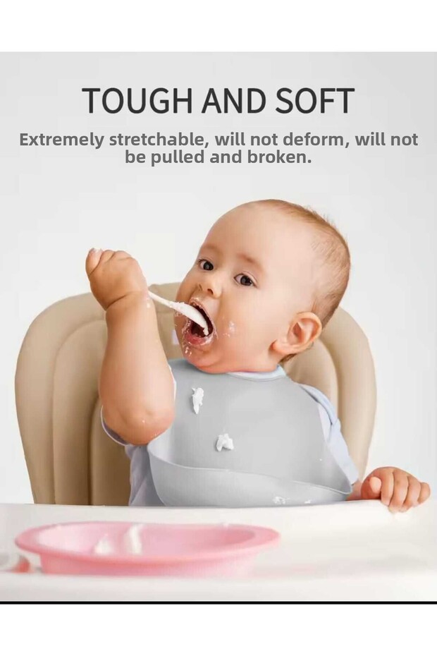 مريلة أطفال من السيليكون ذات نوعية جيدة - 8