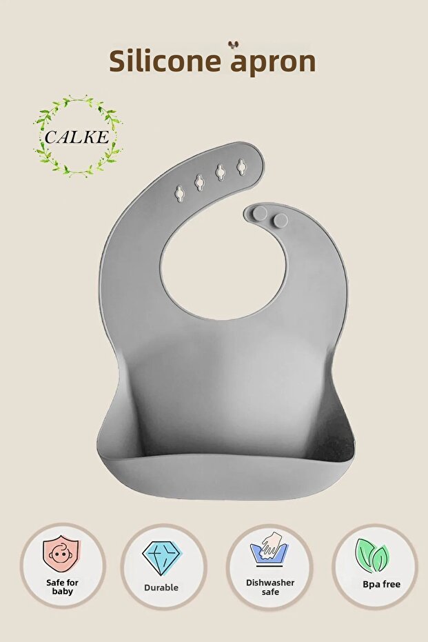 مريلة سيليكون رمادية - 1