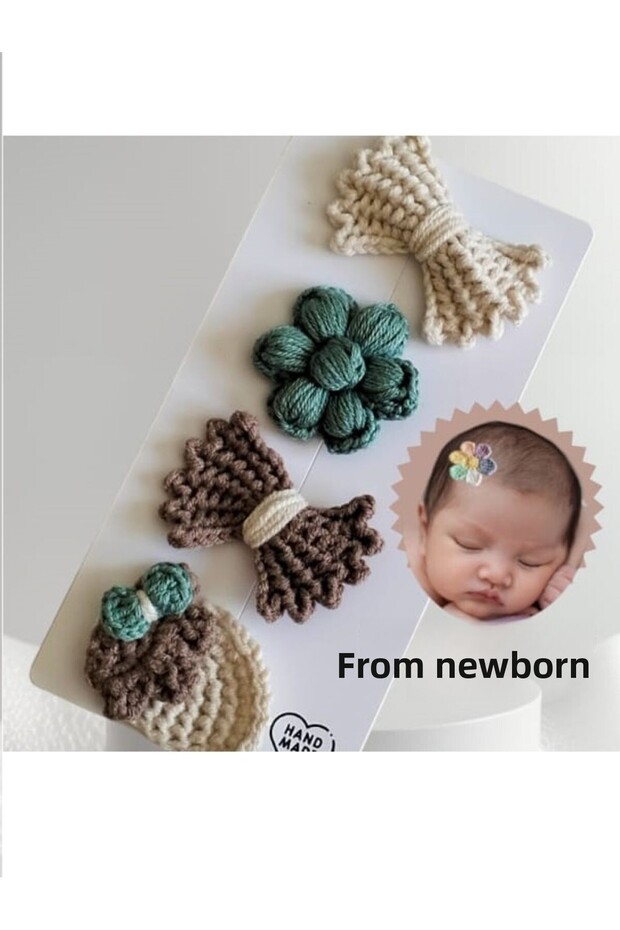 Newborn Baby Buckle 4-Piece Clip Baby Hairless Baby Buckles