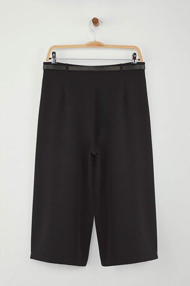 Siyah Uzun Kemerli Şort & Bermuda TWOAW26SR00007 - 8