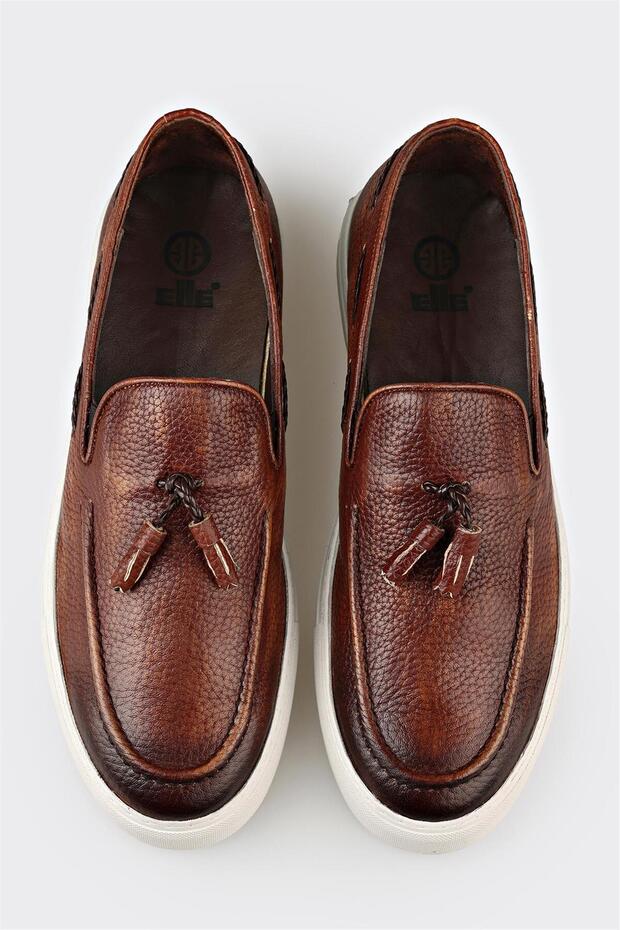 Taba Deri Erkek Loafer - 4