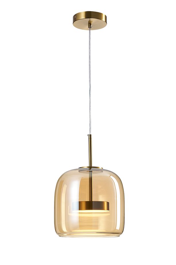 Brook 12 Watt 3000KEskitme Bal Camlı Tekli Led Sarkıt Avize - 4