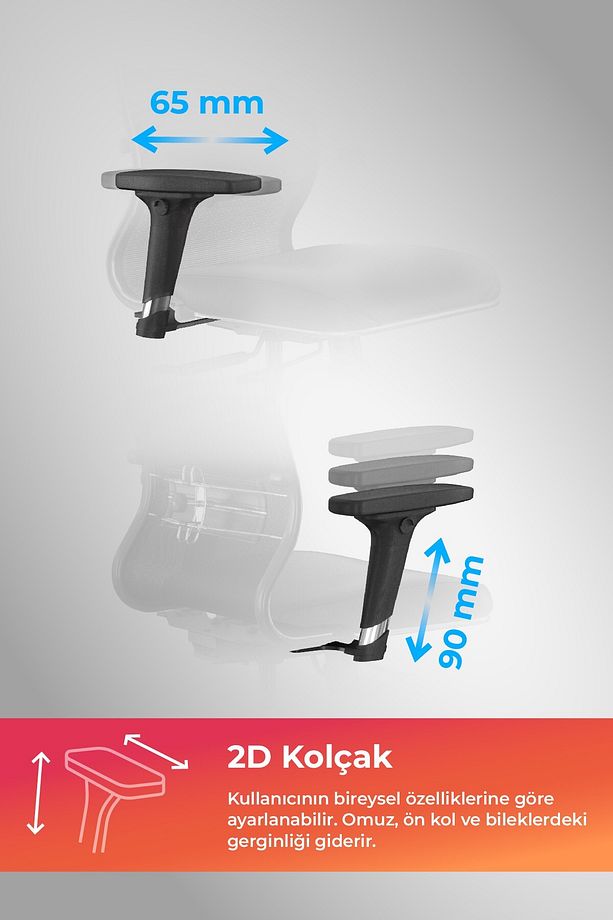 Ergolife Synchrosit 10 Ergonomik Deri Ve Fileli Ofis - Yönetici Koltuğu / Çalışma Sandalyesi - 1d1.d - 8