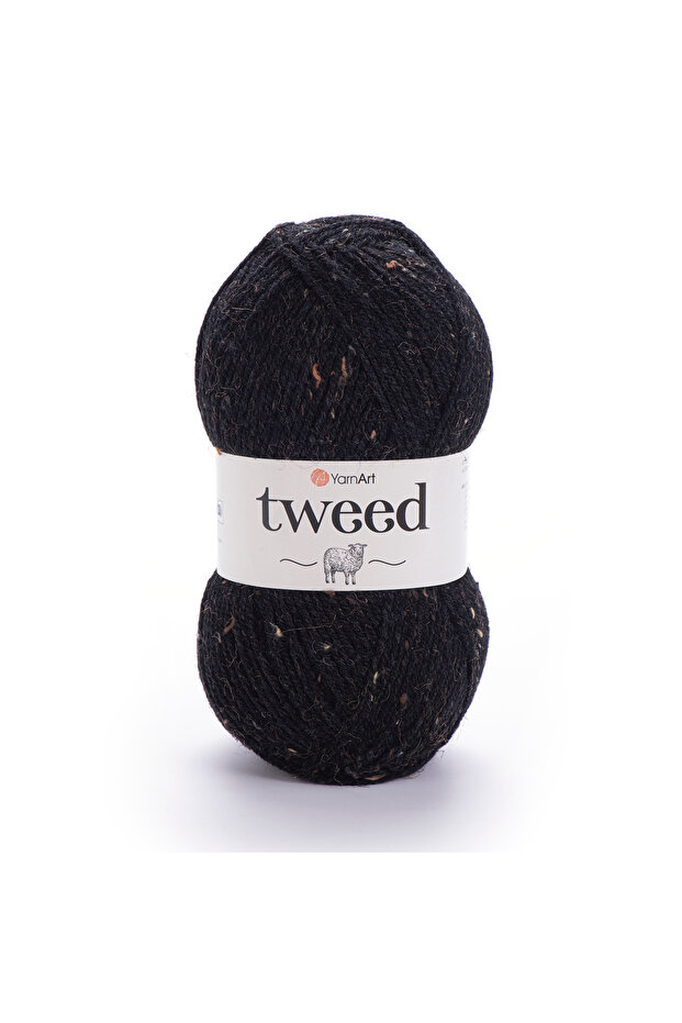 Tweed - Grayed Hand Knitting Thread Black-228