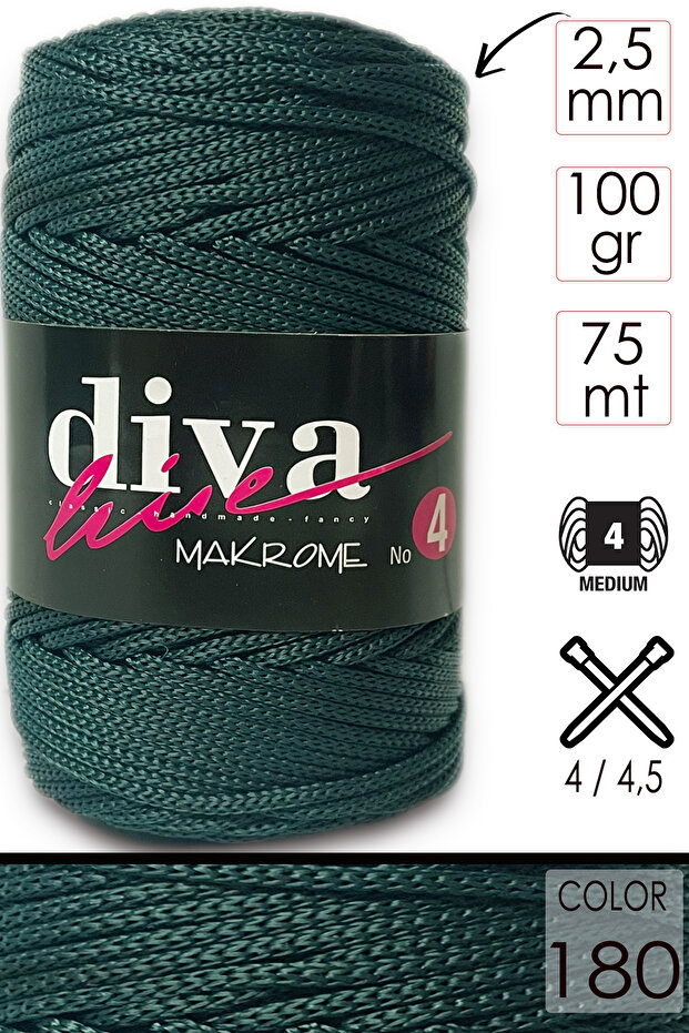 Diva Makrome İpi Kalın (No:4) 180 Ördek Başı - 1