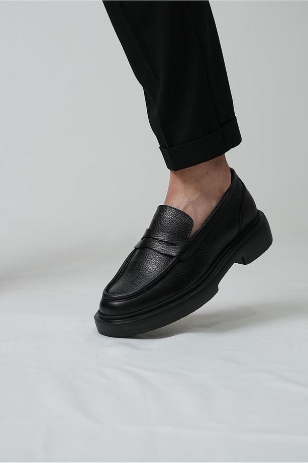 Owen Model Hakiki Deri El Yapımı Erkek Siyah Casual Ayakkabı - 1