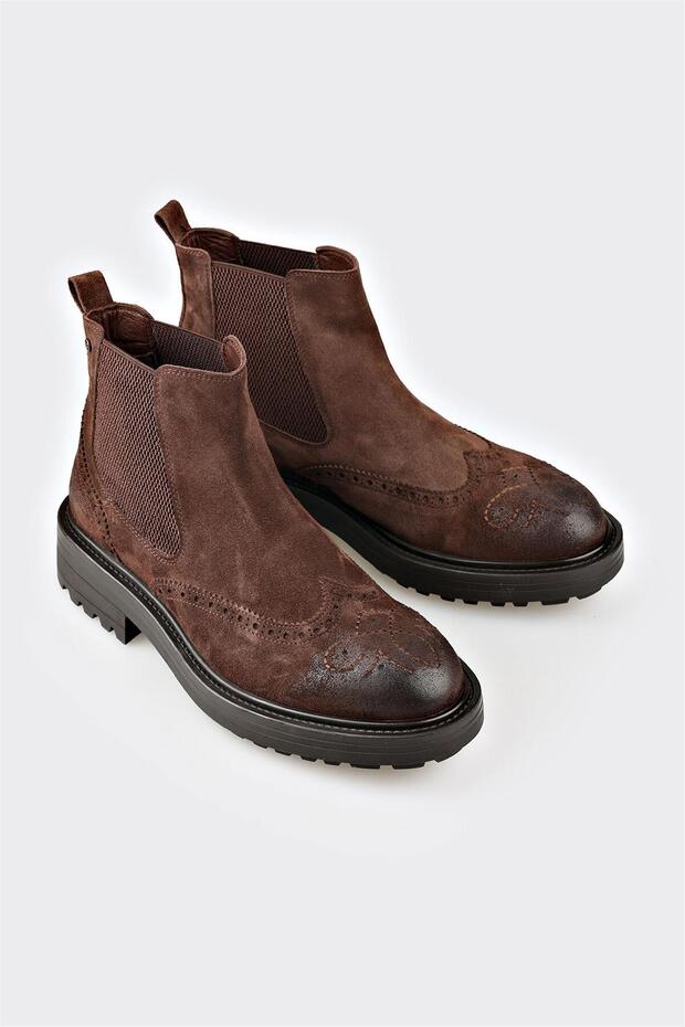 Kahve Deri Erkek Günlük Bot - 2