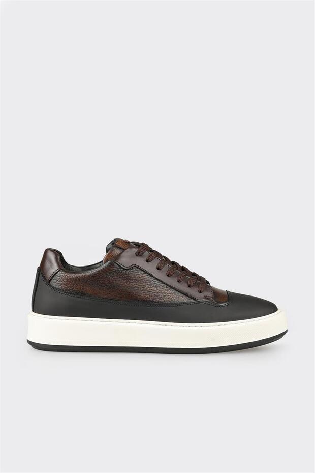 Brown Leather Men's Casual Shoes
