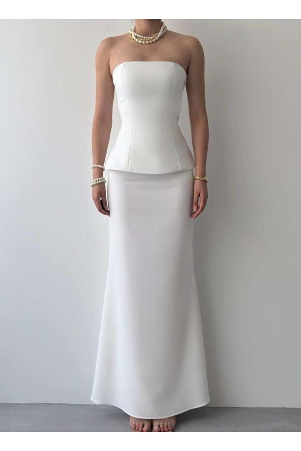 Spas Straplez Elbise - 2