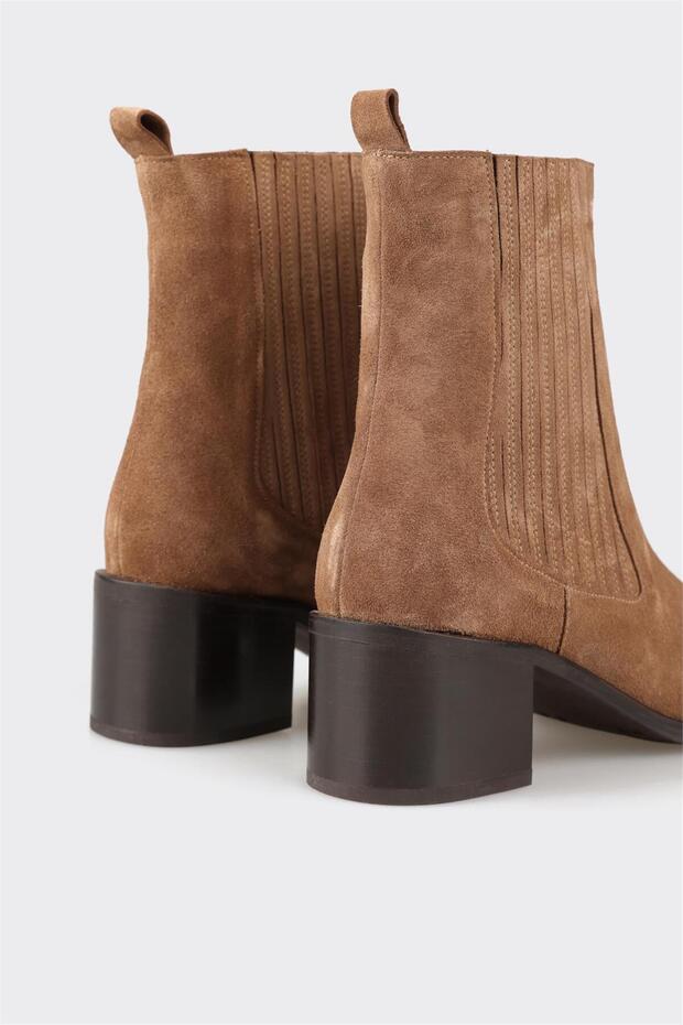 Taba Deri Kadın Klasik Bot - 4