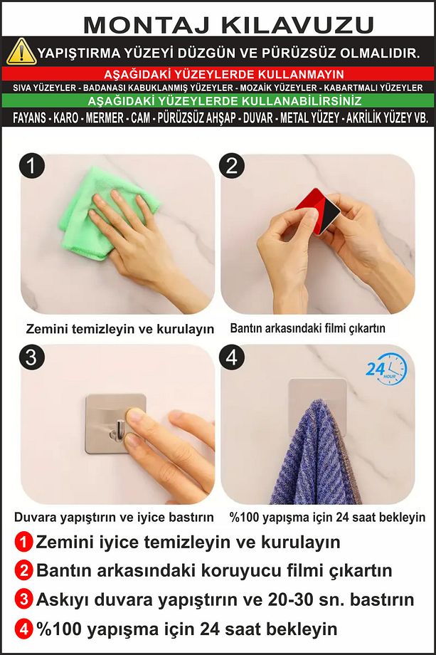 Home 2 Adet Paslanmaz Çelik Kesme Tahtası -2 Adet Yapışkanlı Askı(AYAKLI)(304 KALİTE)-antibakteriyel - 7