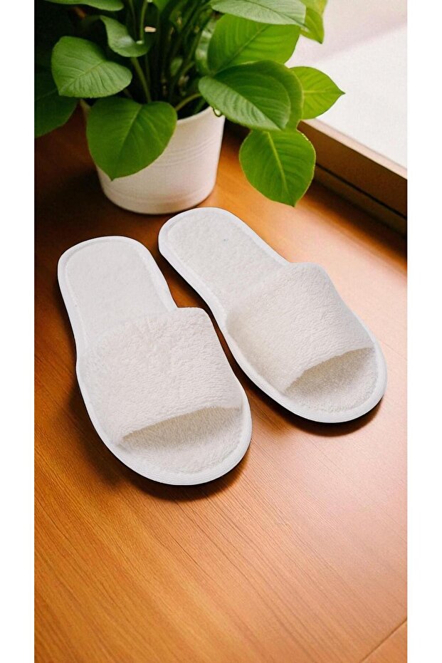 Cottonverse Bathroom and House Slippers – 100% Cotton Towel Non-Slip Thin Sole, High Water Absorbency